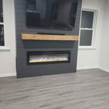 Fireplace Mantel, Rustic, Shelf, Floating Mantle, Real Wood, Beam, URBANDI (Brown, 60Lx6Hx8D) WoodArtSupply