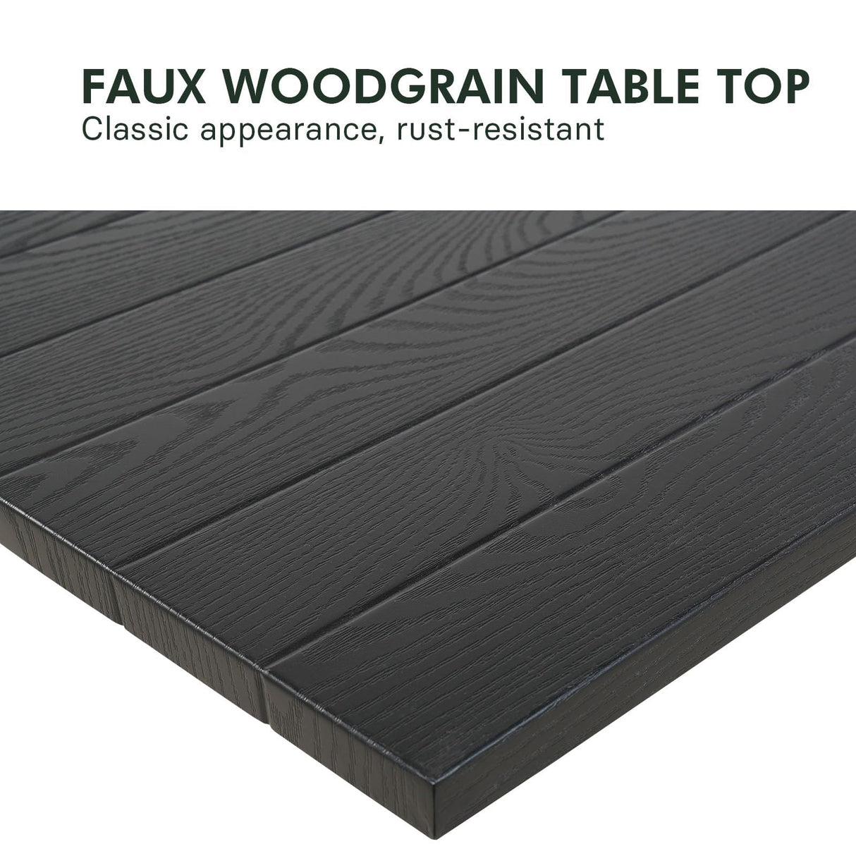 Grand patio 7-Piece Outdoor Dining Set for 6 E-Coated Patio Dining Furniture Set for 6 Patio Swivel Dining Chairs with Olefin Cushions 1 Rectangular Dining Faux Woodgrain Table with Umbrella Hole Grey Grand patio