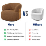 CABAUSPWM Swivel Accent Chair Set of 2, 360° Swivel Barrel Chair for Living Room, Reading Chair for Bedroom, Modern Round Accent Arm Chairs Club Chair for Nursery Living Room CABAUSPWM