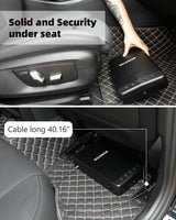 HOLEWOR Pistol Safe Car Gun Safe Small Handgun Safe Quick Release Portable Keypad Gun Lock Box for Nightstand, Bedside, Vehicle Under Seat, Drawer HOLEWOR