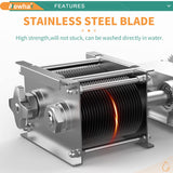 Newhai 850W Meat Cutter Machine, Commercial Meat Cutting Machine 5mm/0.2inch Heavy Duty, Stainless Steel Meat Slicer Shredder Restaurant, for Boneless Meat Soft Vegetables Newhai