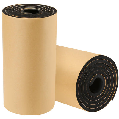 Kaqiluo 2 Pack High Density Self-Adhesive Sound Insulation Acoustic Closed Cell Foam, 0.4" x 12" x 71", 10 mm Thick,11.6 sqft Sound Proof Padding,Fire,Water Resistant Acoustic Treatment Foam