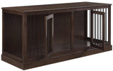 Crosley Furniture Winslow Medium Credenza Dog Crate Kennel for Pets, Dark Brown Crosley Furniture