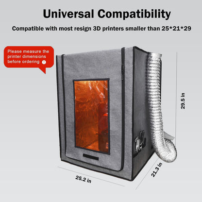 3D Printer Enclosure with Ventilation Kit,Fireproof and Dustproof Tent Constant Temperature, Eliminate Noise and Odor,UV Protection,12V Fan Vent Pipe Pre-Installed,for Most 3D Printers - WoodArtSupply