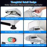 240W Meat Slicer, Electric Food Slicer with 10" Round Blade and Built-in Sharpening Stone, Adjustable Thickness Meat Slicer for Home and Commercial Use to Cuts Meat, Bread and Cheese. TROPOW