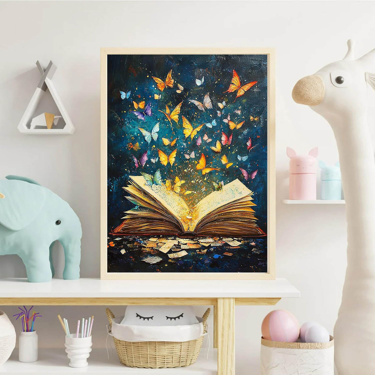 Book Diamond Art Painting Kits for Adults - Full Drill Diamond Dots Paintings for Beginners, Butterfly Round 5D Paint with Diamonds Pictures Gem Art Painting Kits DIY Adult Crafts Kits 12x16inch Legrace