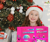 2Pepers Unicorn Pillow Kit Arts and Crafts for Girls 3 4 5 6 7 8 9 10 11 12 Years Old (No Sew), DIY Unicorn Craft Supplies Plush Toy Stuffed Pillow, Best Kids Easter Present for Little Girls 2Pepers