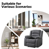 EBELLO Classic Power Recliner Chair, Oversized Electric Reclining Chair with Overstuffed Cushion and Back, Soft Fabric Adults Single Recliner Sofa for Living Room, Grey EBELLO