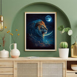 WUIVCTR Paint by Numbers Lion for Adults, Acrylic Oil Painting by Numbers Kits for Beginner with Paintbrushes Brushes Art Crafts Canvas for Home Decor 16x20inch / 40x50cm WUIVCTR