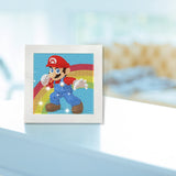 USACRAFT Cute Diamond Painting Kits Large 7x7 Natural Wooden Frame, Mosaic Kits, Sparkling Crystal Gems, Pen, Arts & Crafts Tray, Gum. Famous Characters.Art Painting Kit USACRAFT