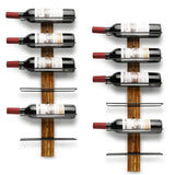 Feemiyo Wall-Mounted Wine Rack - Pine Wood Holder for 12 Bottles - Display for Kitchen, Dining Room, Bar Feemiyo