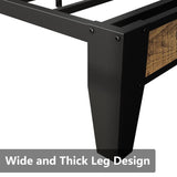 LIKIMIO Twin XL Bed Frame with Storage Headboard and Charging Station - Stylish Walnut and Beige Design LIKIMIO