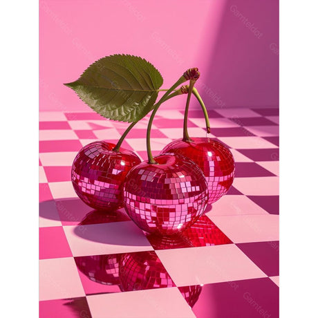 Gamteldot Diamond Art Kits for Adults,Cherry Diamond Painting Kits,5D Diamond Art DIY Full Drill Diamond Dots Gem Art Craft with Full Tools,for Home Wall Decor Gift-12x16in Gamteldot