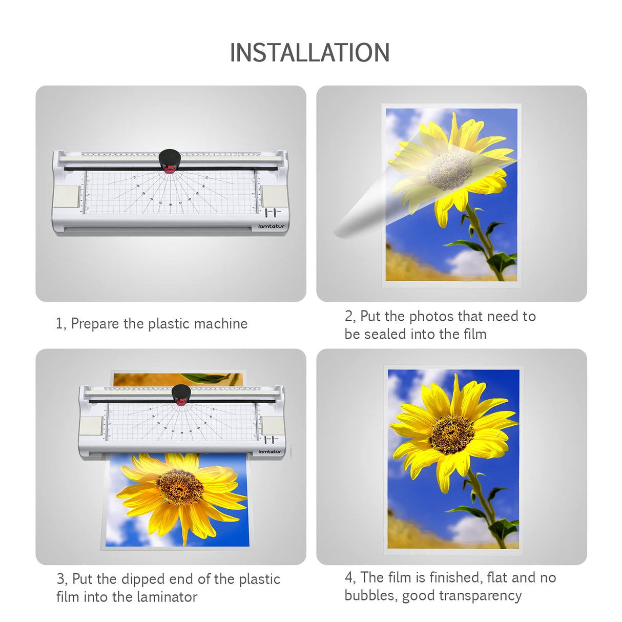 Laminator Machine 11X17 with 70Letter Size Laminating Sheets for A3/A4,13Inch Wide Thermal Hot&Cold 2Roller Lamination Laminated 3-5mil for Office Home School Teacher,with Paper Cutter,Corner Rounder lamtetur
