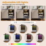 MODNEST 31" Fluted Sideboard Cabinet with Door and Drawer, Sideboard Buffet Cabinet with Storage, Coffee Bar with Adjustable Shelves for Kitchen, Living Room, Entryway, 31.5"x15.7"x31.5", Grey MODNEST