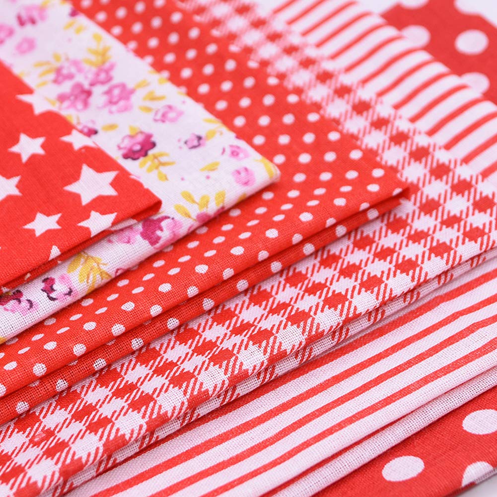 ZGXY Fabric, 56 pcs/lot Top Cotton 9.8" x 9.8" (25cm x 25cm) Squares Patchwork, Precut Multi-Color and Different Pattern for Sewing Quilting Crafting, Home Party Craft Fabric DIY Sewing Mask ZGXY
