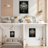 SENQAO Diamond Art Kits for Adults - Mandala Lotus Flower Diamond Painting Kits DIY 5D Full Drill Diamond Dots Paintings with Diamonds Gem Art and Crafts for Home Decor 12x16 Inch SENQAO