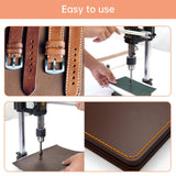 Leather Hole Puncher Hand Punching Machine Manual Press Puncher Punch Tools for DIY Craft (with Chuck, PP Plate and Aluminum Plate) (Style D) FASTTOBUY