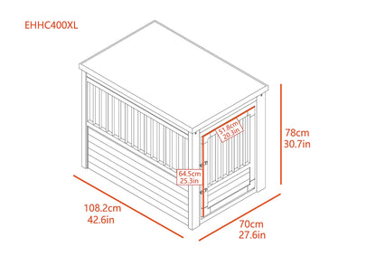 New Age Pet ecoFLEX Pet Crate/End Table, X-Large, Espresso - WoodArtSupply