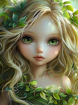 PUAGEMTI 5D Diamond Painting Kits The Young and Beautiful Fairy Diamond Art Kits for Adults DIY Fairy Round Full Drill Paintings with Diamonds Gem Art for Adults Home Wall Decor 12x16 inch PUAGEMTI