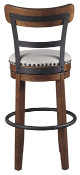 Signature Design by Ashley Valebeck 30" Farmhouse Pub Height Barstool, Brown Signature Design by Ashley