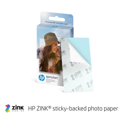 HP Sprocket 2x3" Instant Smartphone Photo Printer - Portable Color Wireless Mobile Printer - Zink Sticky-Back Photos - Print from Compatible iOS & Android Devices with Bluetooth w/Fun App - Luna Pearl