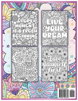 You Are Totally Amazing: Inspirational Coloring Book For Adults | Featuring 50 Positive, Uplifting Quotes And Mandala-Style Illustrations For Relaxation And Motivation WoodArtSupply