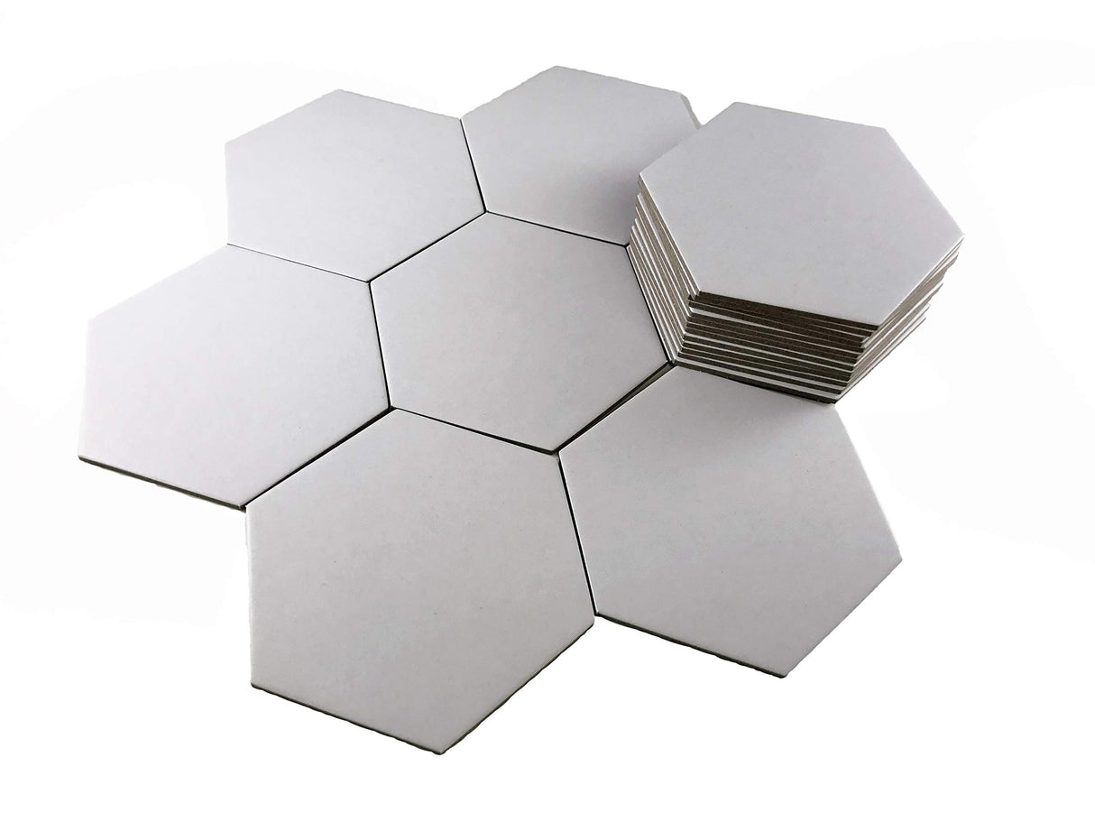 Apostrophe Games Hexagon Board Game Tiles – 20Pcs Large Game Board Pieces – Blank Game Board Chits, Same Size as Settlers of Catan – Create Your Own Custom Tiles Apostrophe Games