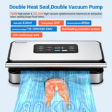 INKBIRD Vacuum Sealer Machine with 160W Double Pump, Full Automoatic Pro Vacuum Sealer for Food Preservation with Liquid/Moist/Dry Food, Food Sealer with Removable Drip Tray, Roll Storage and Cutter Inkbird
