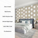 SHJADE Acoustic Panels Hexagon Self-Adhesive, 12 Pack Soundproof Wall Padding, 12" X 10" X 0.4" Absorption Panel Used in Home and Offices(Grey) SHJADE