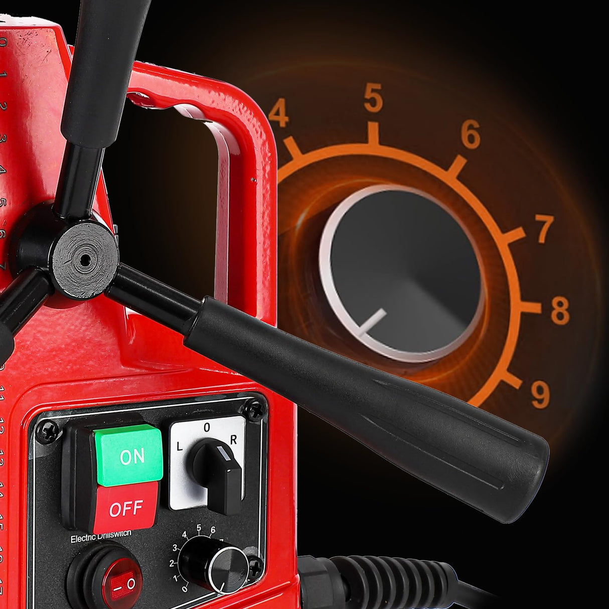 GARVEE Mag Drill Press, 1300W 1.57" Boring Diameter 2922lbf/13000N Electric Magnetic Drill with with Twist Drill Chuck for Industrial Home Improvement Power Magnetic Drill Presses Garvee