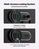 VEVOR 10-12 Gun Safe, Long Gun Cabinet for Rifles and Pistols, Quick Access Rifle Safe with 4 Pistol Pockets and 3 Adjustable Racks, Large Digital Cabinet with Key and Password Lock VEVOR