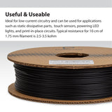 Protopasta Electrically Conductive Composite Black PLA 3D Printer Filament for Electrically Conductive 3D Prints | Easy Printing with Low Warp | 1.75mm Filament | 500g with Recyclable Cardboard Spool Proto-Pasta