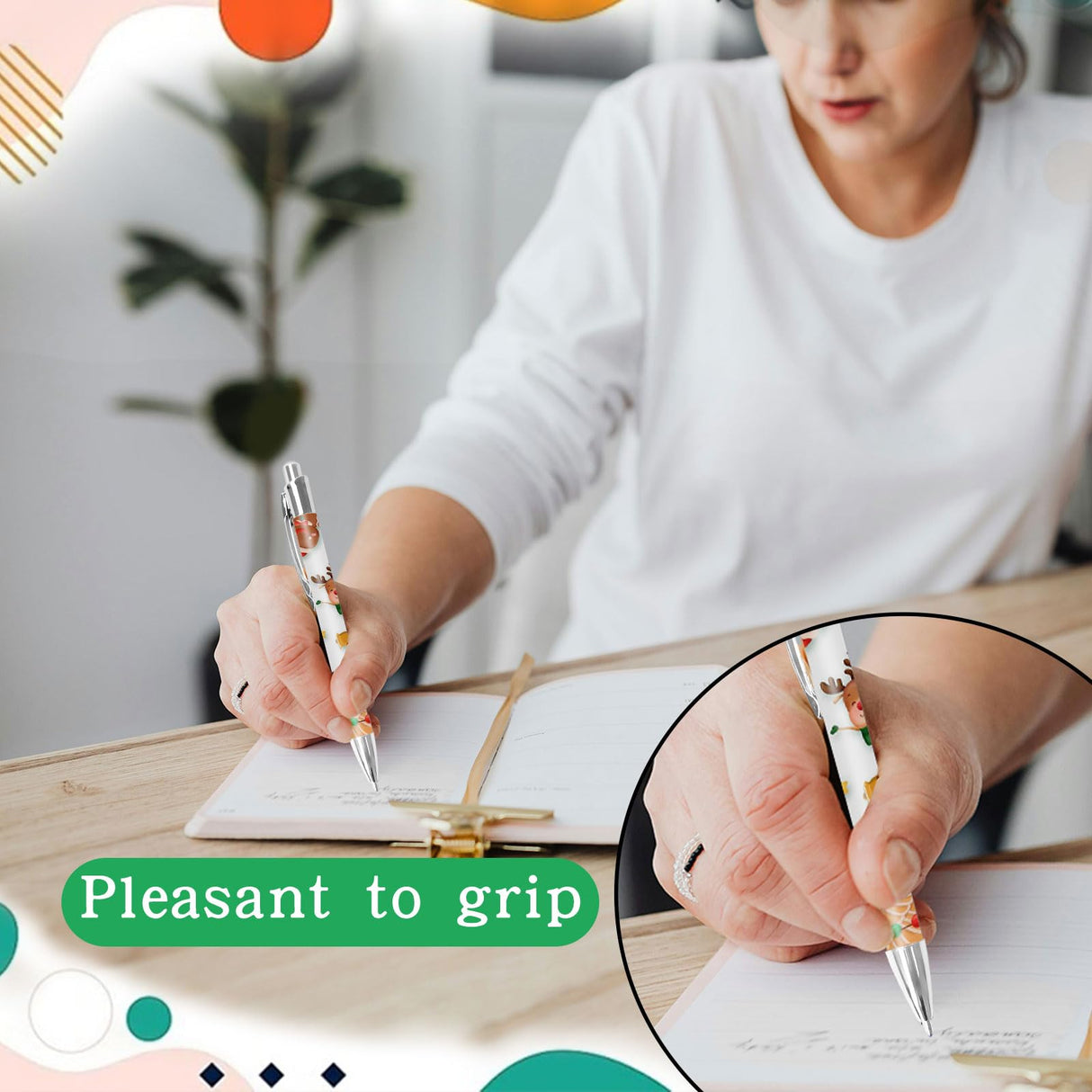 SENONAPO 100 Pcs Sublimation Pens Bulk Diy Christmas Personalized Pens Heat Transfer Ballpoint Pen with Shrink Wrap White Blank Aluminum Customized Clip Pen for Office School Stationery Gift Supplies SENONAPO