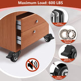 2 Inch Caster Wheels Heavy Duty, Casters Set of 4 with Brake, Locking Industrial Swivel Top Plate Casters Wheels and Load 800lbs for Furniture and Workbench Cart(Two Hardware Kits Include) Chaxtr