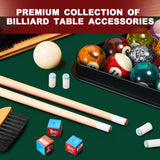 Outus 71pcs Pools Table Accessories Billiards Balls with Triangle Stand Pool Cue Chalks Cue Spot Sticker Brush(Dark Marble Style Balls) Outus