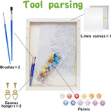 Ginfonr Framed Paint by Numbers Kit for Adults, Halloween Ghosts Acrylic Painting on Canvas, Cat Oil Painting for Beginner with Brushes, Adults Paint-by-Number for Home Wall Decor (8x8inch) Ginfonr