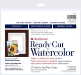 Strathmore 140-208 Ready Cut Watercolor, Cold Press, 8" x 10", White, 10 Sheets Strathmore