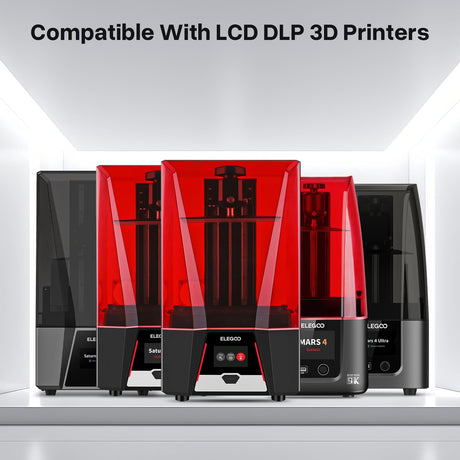 ELEGOO Standard LCD 3D Printer Resin, Fast UV-Curing 3D 405nm UV Resin Photopolymer Resin for High Precision Rapid LCD 3D Printing Translucent 2000G ELEGOO