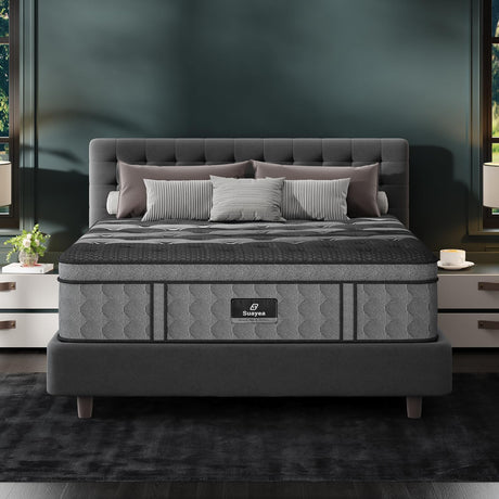 SUAYEA California King Mattress, Upgraded 14 Inch Cal King Mattress in a Box, Gel Memory Foam Hybrid Mattresses with Pocket Spring, Pressure & Pain Relief, Cooling, Strong Edge Support, CertiPUR-US SUAYEA