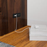 AFI, Alpine Queen Wood Murphy Bed Chest with 6" Mattress, Storage Drawer & Built-in USB Charger, Barnwood AFI