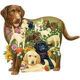 Bits and Pieces - 750 Piece Shaped Puzzle - Lovable Labs, Labrador Dog Puppies - by Artist Jack Williams - 750 pc Jigsaw Bits and Pieces