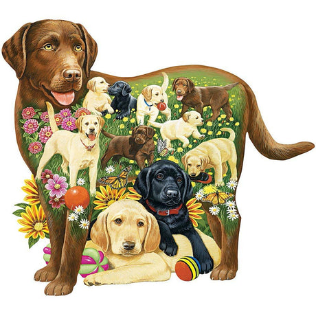 Bits and Pieces - 750 Piece Shaped Puzzle - Lovable Labs, Labrador Dog Puppies - by Artist Jack Williams - 750 pc Jigsaw Bits and Pieces