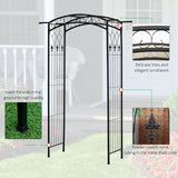 Outsunny 7Ft Garden Arch Arbor, Metal Arch Trellis for Climbing Vines, Garden Archway for Wedding, Bridal Party, Ceremony Outsunny
