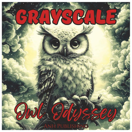 Grayscale Owl Odyssey: Adventurous Coloring Book for Teens and Adults: Intricate Owl Illustrations for Relaxation, Creativity & Stress Relief (Grayscale Animal Coloring Series) WoodArtSupply