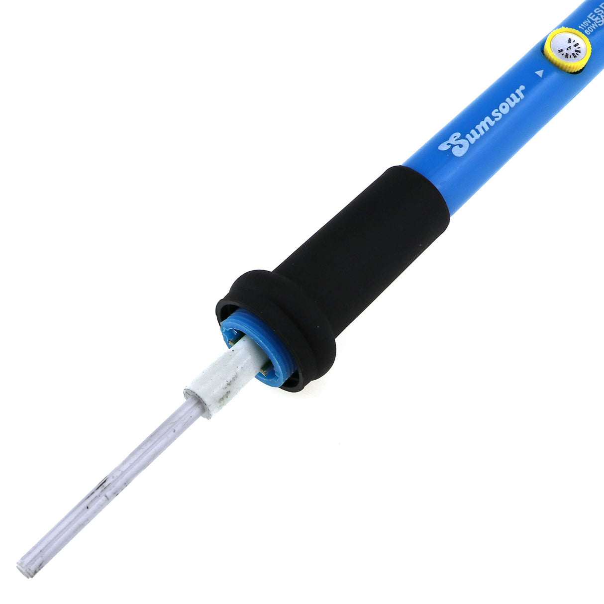 110V 60W Adjustable Temperature Electric Soldering Iron Welding Rework Repair Tool With 5pcs Solder Tip US Plug Sumsour