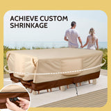 COSFLY Waterproof Patio Furniture Set Covers Durable, Outdoor Table and Chair Covers Rectangular Large - Fits up to 108L x 82W x 28H inches COSFLY