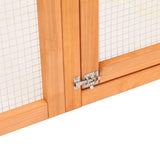 PawHut Outdoor Cat House Big Catio Wooden Feral Cat Shelter Enclosure with Large Spacious Interior, 6 High Ledges, Weather Protection Asphalt Roof, 71" L, Orange PawHut