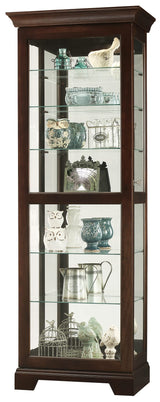 Howard Miller Martindale II Curio Cabinet II - Locking Slide Door, Metal Shelf Clips with Illuminated Espresso Finish Cabinets for Collectibles, Trophies, Home Decor, Living Room Or Dining Area Howard Miller