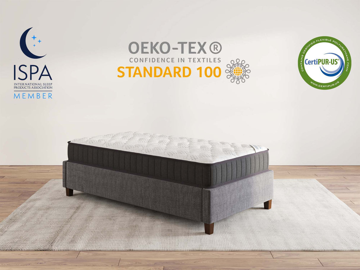 Ottomanson 9" Twin Mattress in a Box Made in USA, Medium-Firm Mattress, Hybrid Mattress Cool Improved Airflow with Edge to Edge Pocket Coil, Bed in A Box, Ottopedic Ottomanson